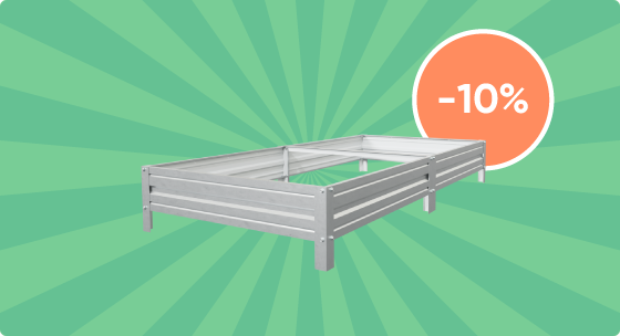 Скидка 10% на металлические грядки