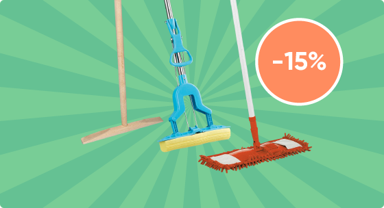 Скидка 15% на швабры